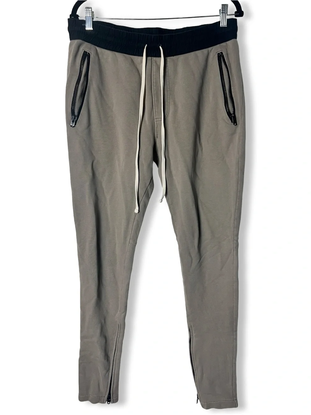 Fear Of God Essentials Taupe Ankle Zip Sweatpants Joggers Mens Sz M